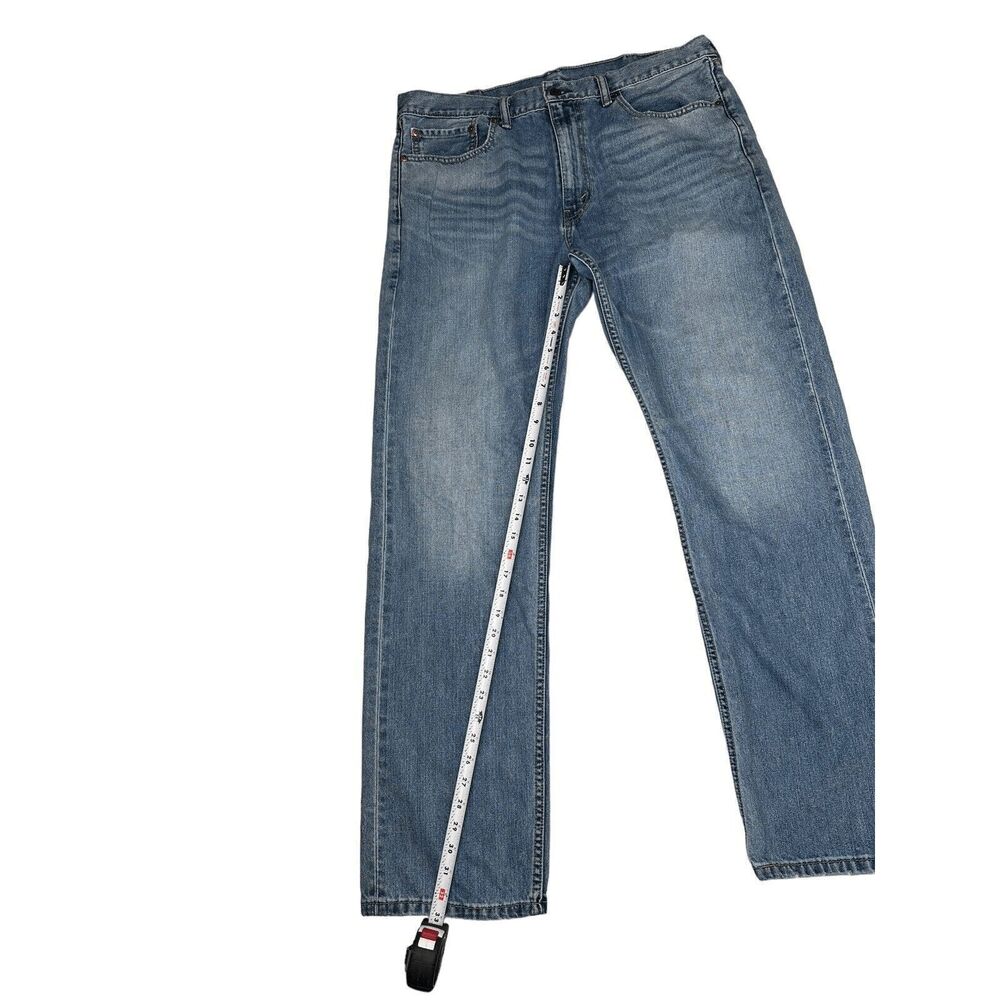 Levi’s 505 Regular Fit Jeans 38x34 Blue Denim Straight Leg Medium Wash Men’s - Picture 12 of 13
